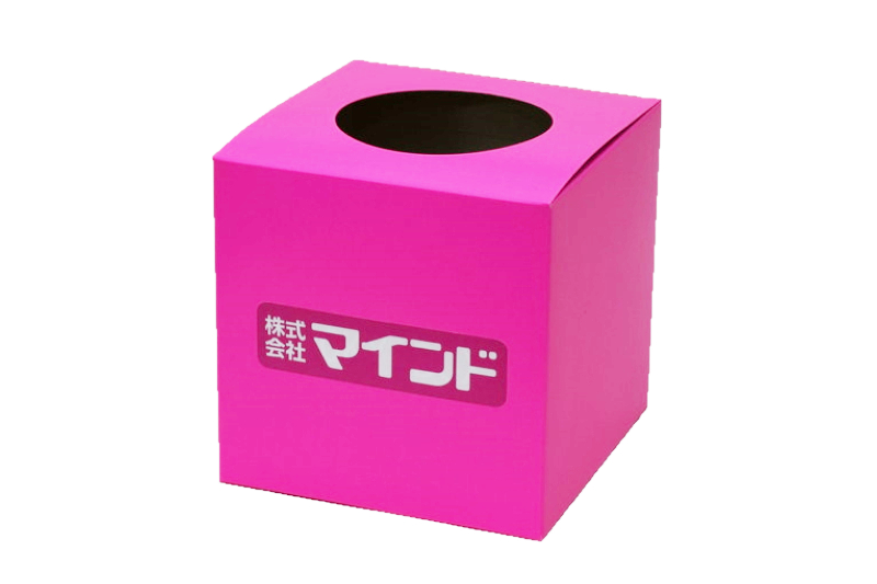 ロゴシールでオリジナル抽選箱